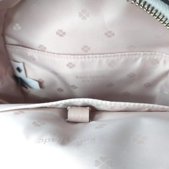 Kate Spade Polly MINI Convertible Backpack Peach~White Leather Purse SMALL - Picture 7 of 8